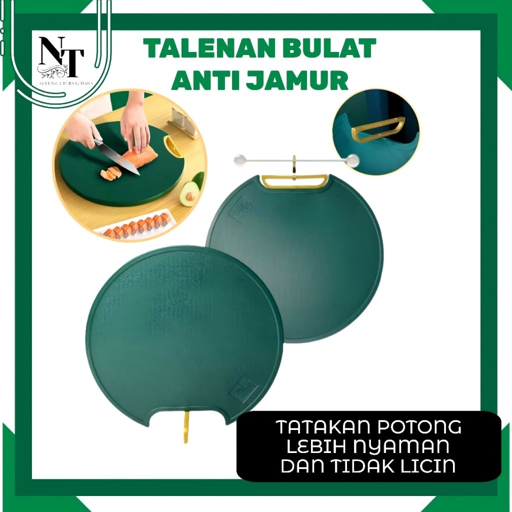 Talenan bulat/ talenan anti jamur/ talenan anti slip/ talenan multifungsi