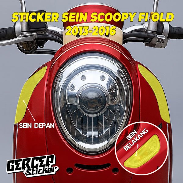 Stiker Lampu Sein Scoopy Fi Old 2013 - 2016 | Stiker Pelindung Lampu Sein Scoopy Fi Old 2013 - 2016