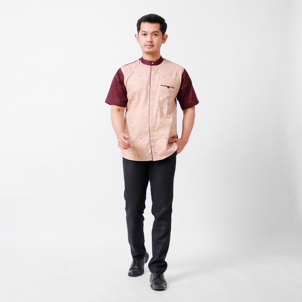 TLD | Syakir Baju Koko Pria Lengan Pendek Plain Bahan Katun poplin tokai
