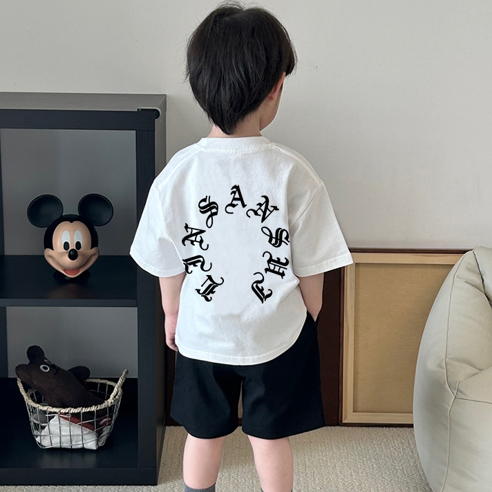 (COD)Kaos T-shirt Anak dengan Desain Teks Kaligrafi Stylish