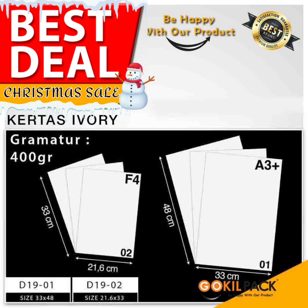 KertasS|Lembaran|Murah|Ivory|Printing|Karton|400 Gr|D19