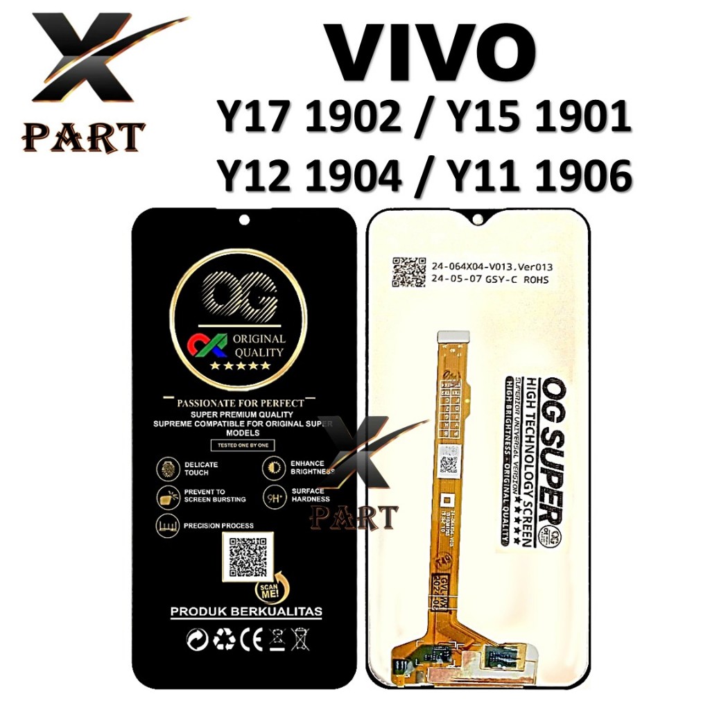 LCD TOUCHSCREEN VIVO Y17 1902 / Y15 1901 / Y12 1904 / Y11 1906 COMPLETE ORIGINAL