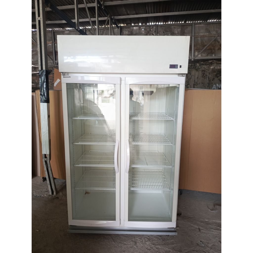 showcase chiller 2 pintu panasonic second