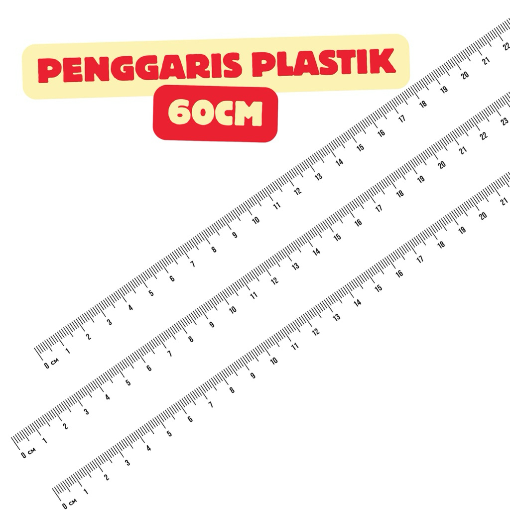 60cm penggaris plastik - mistar