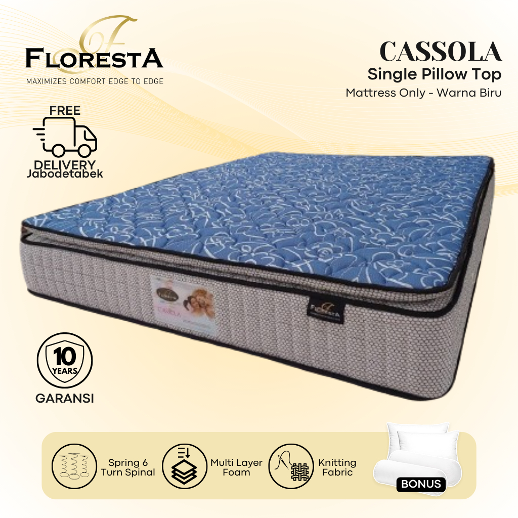 Kasur Springbed Floresta Cassola Pillow Top - Mattress Only