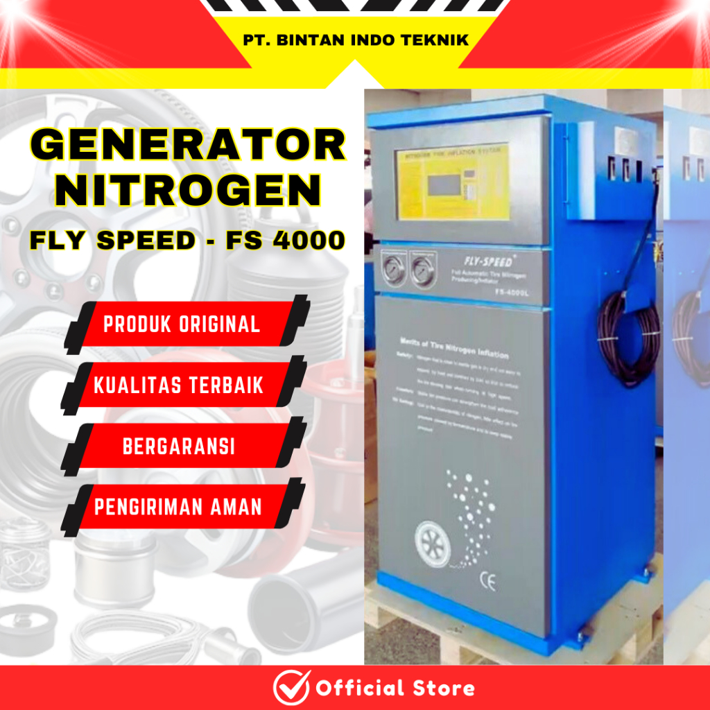 Mesin Fly Speed 4000 Alat Bengkel Mobil Motor Pengisi Nitrogen Otomatis Generator Nitrogen Digital