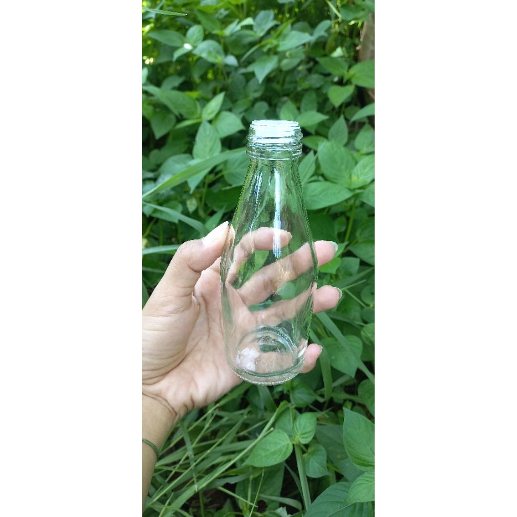 botol kaca 150 ml tutup plastik /botol kaca bening 150 ml tutup plastik