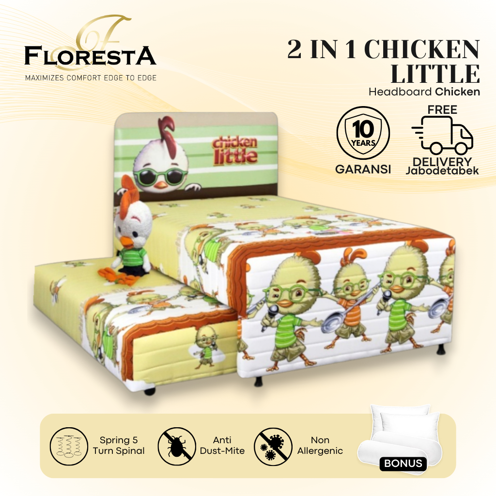 Kasur Springbed Sorong Floresta 2 In 1 Chicken Kids Series