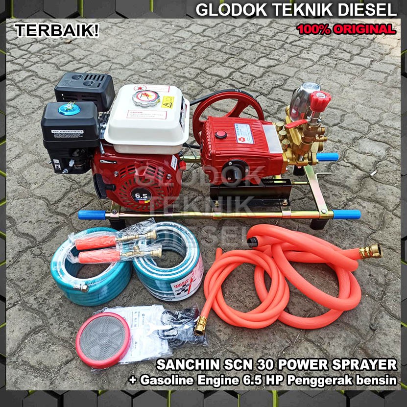 Sanchin Mesin Power Sprayer SCN 30 + Engine Bensin SCN30 Paket SCN 20  SCN20 Paket Dinamo Listrik Fu