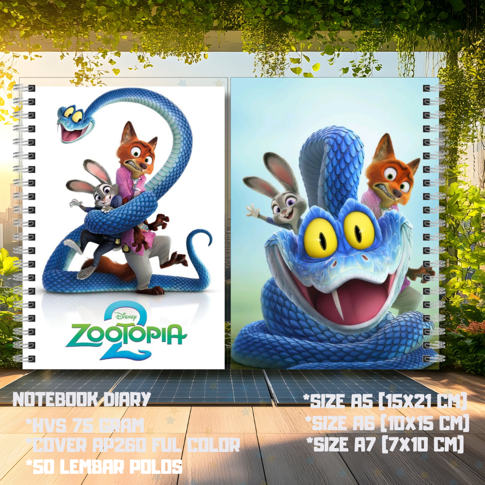 Notebook Zootopia/Note Book Custum/Buku Catatan