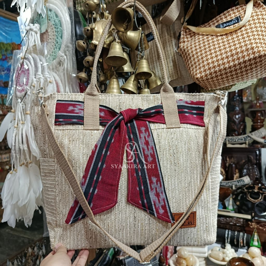 TERMURAH syaakira.art Tas selempang kulit model pita songket Jumbo SOUVENIR DAN OLEH-OLEH KHAS JOGJA