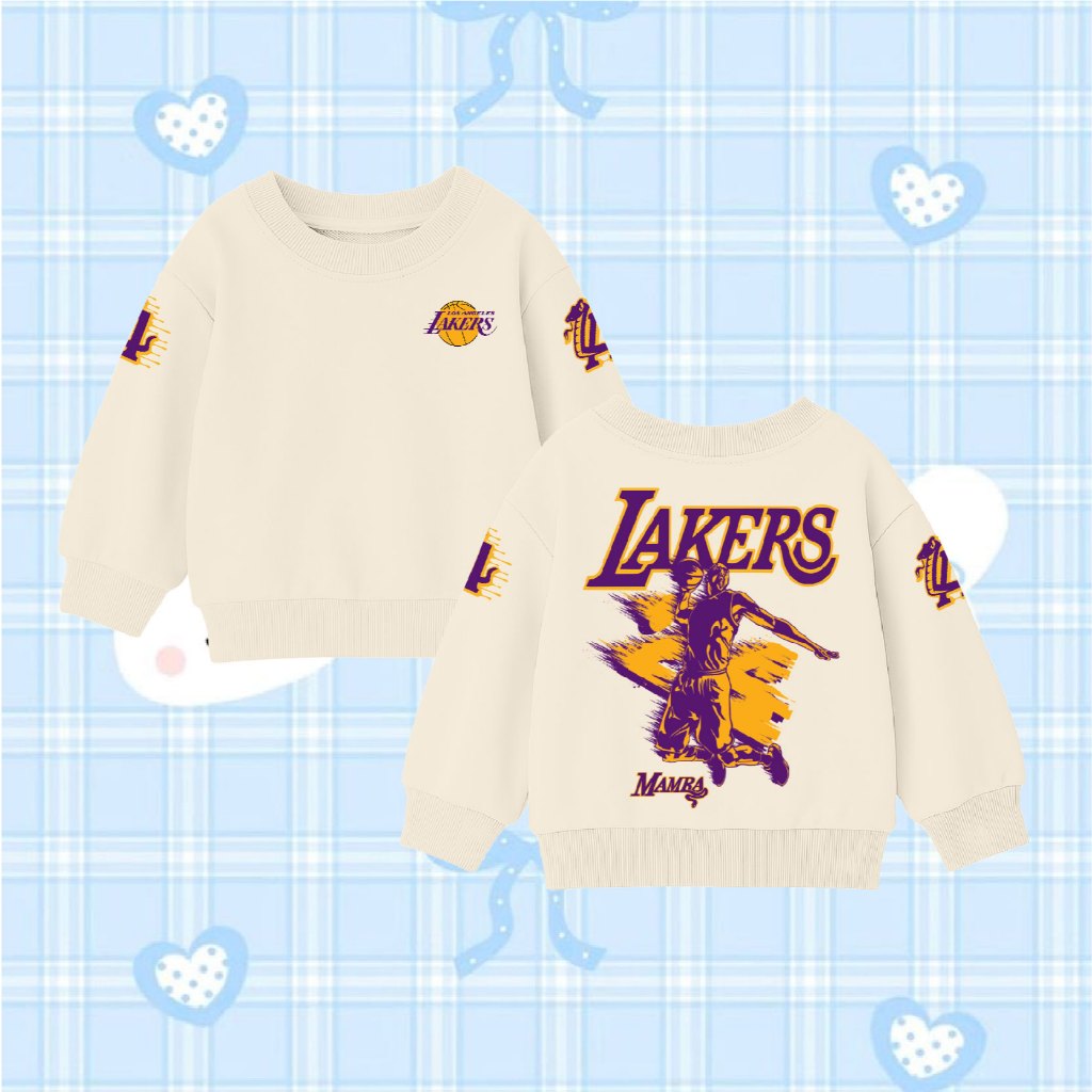 Sweater CrewneckAnak [Kotakids] Mamba Lakers Anak Laki-Laki - Perempuan Umur 4-15 Tahun / Jaket Anak