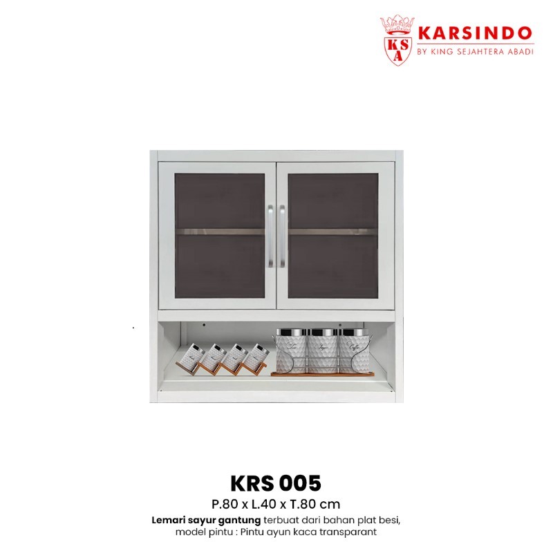 Karsindo Kitchen Set Lemari Dapur Plat Besi Lemari Gantung 005