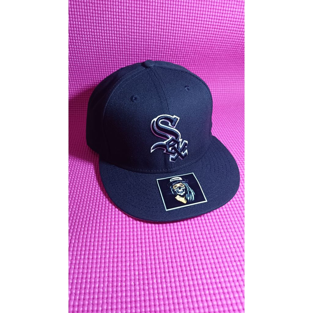 sox mlb 2line fitted black