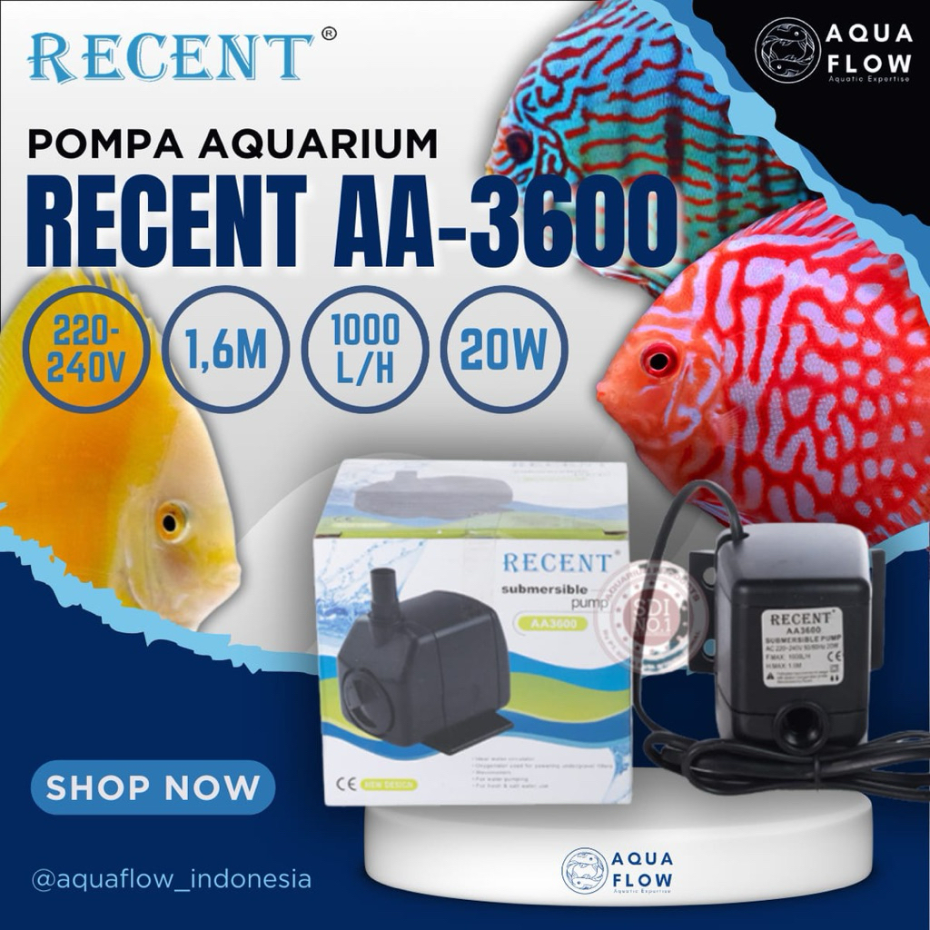 Pompa Aquarium Recent AA 3600 2000L/H 45W / Pompa Aquarium / Pompa Kolam
