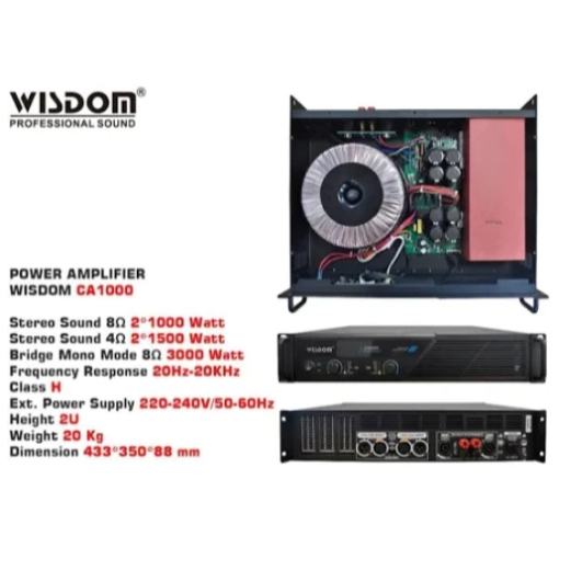 Power Amplifier Wisdom CA 1000 / CA1000 - 2 channel