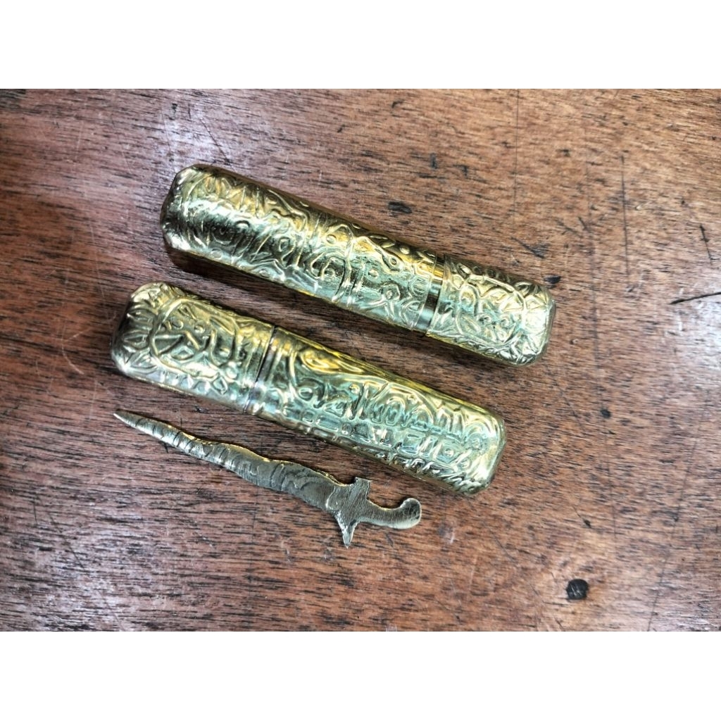 koleksi keris Kuningan kotak/keris mini tembaga