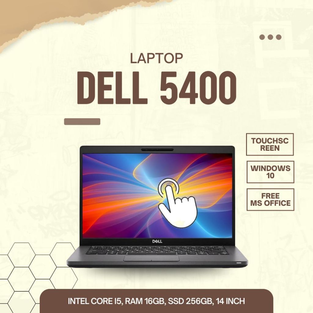 LAPTOP DELL 5400 TOUCHSCREEN, Cepat, Siap Pakai
