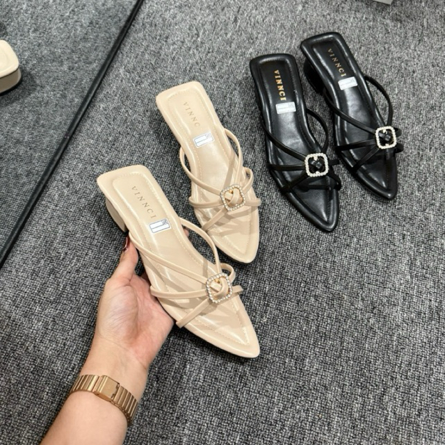 VNC - Sendal Wanita V008 Seanna Sendal Cewek Kekinian Sandal Flat