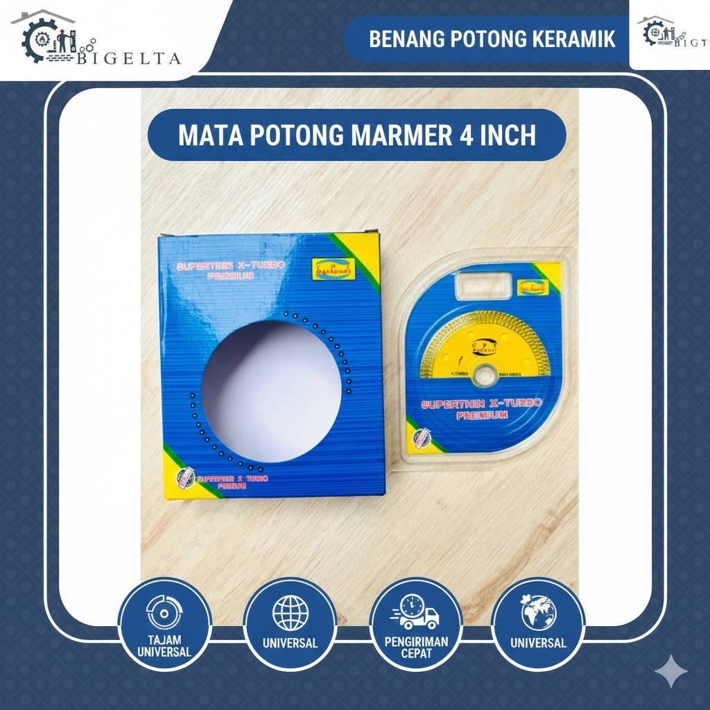 ( CPT NATIONAL ) Diamond Wheel TURBO X Pisau Potong Keramik Granit Marmer