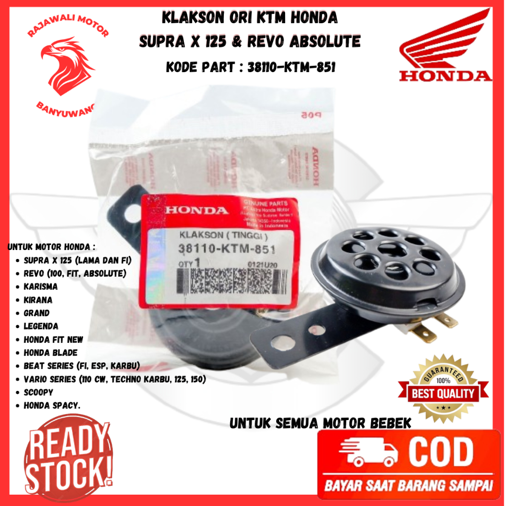 klakson motor supra x lama ori / klakson honda beat / klakson motor suara keras 38110-KTM-851