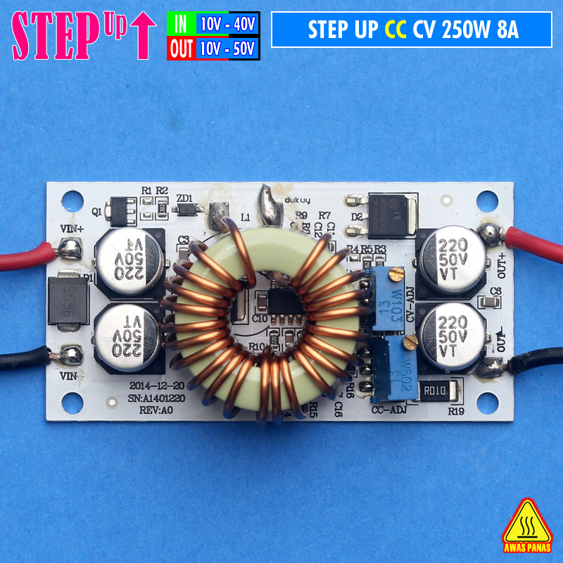 StepUp 250W 8A Power Supply CC CV NCE6075K Module Step Up Converter DC Ke DC Adjustable Volt Ampere 