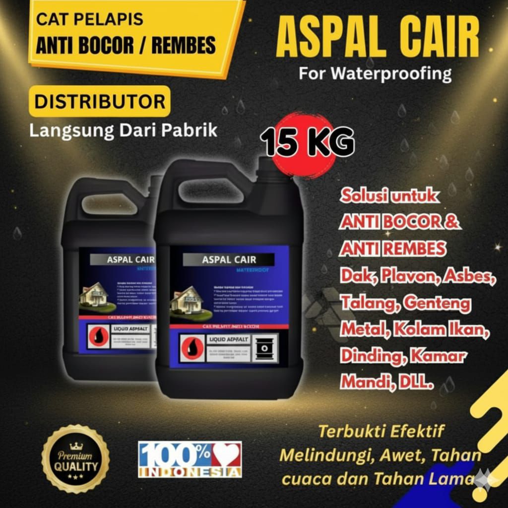 ASPAL CAIR 15 KG - aspal cair waterproof anti rembes & bocor