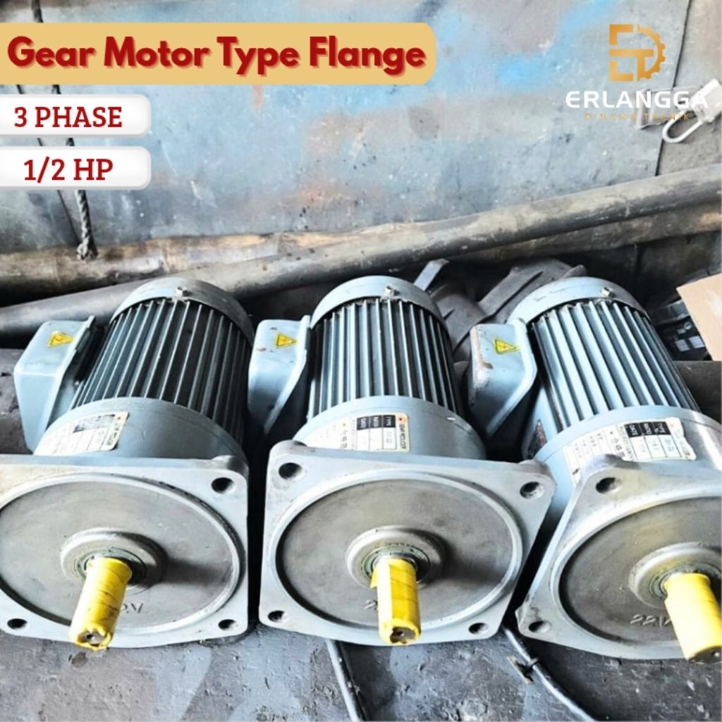 Gear Motor Type Flange - 1/2 HP - 3 Phase