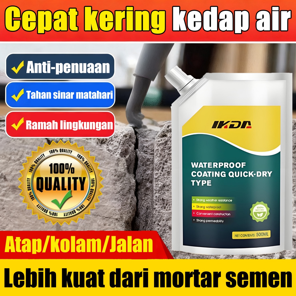 Penutup Retakan IKDA 500ml Crack Seal Penutup Retak Beton Perekat Perbaikan Keretakan Beton Elastis 