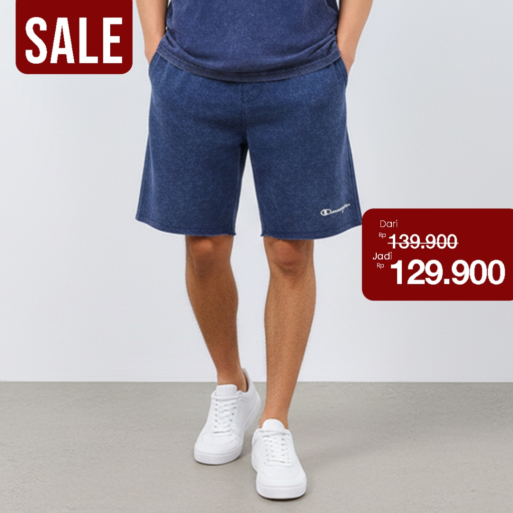 JOY SHADE Zaki Short Pants by Champion - Celana Pendek Katun Pria Casual Shorts Elastis Washed Look
