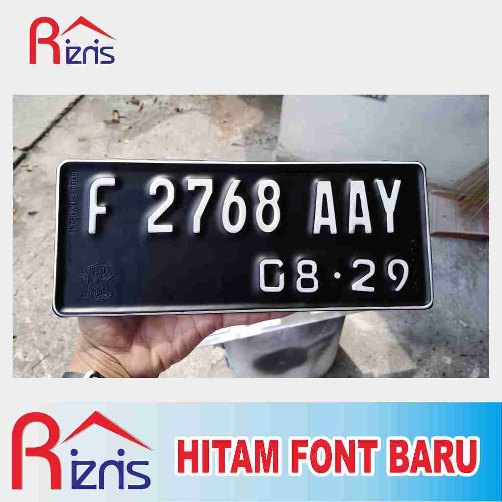plat nomor motor standar huruf angka stiker harga 1 biji ( SEBELAH)