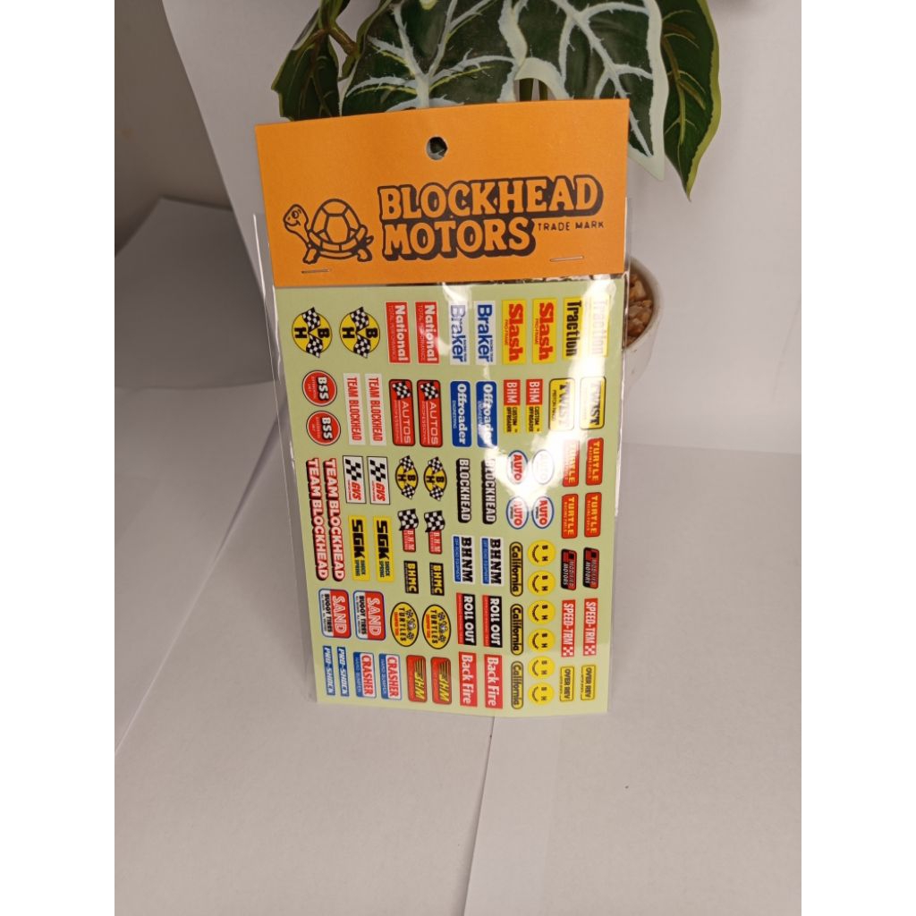 Stiker Blockhead Motors original