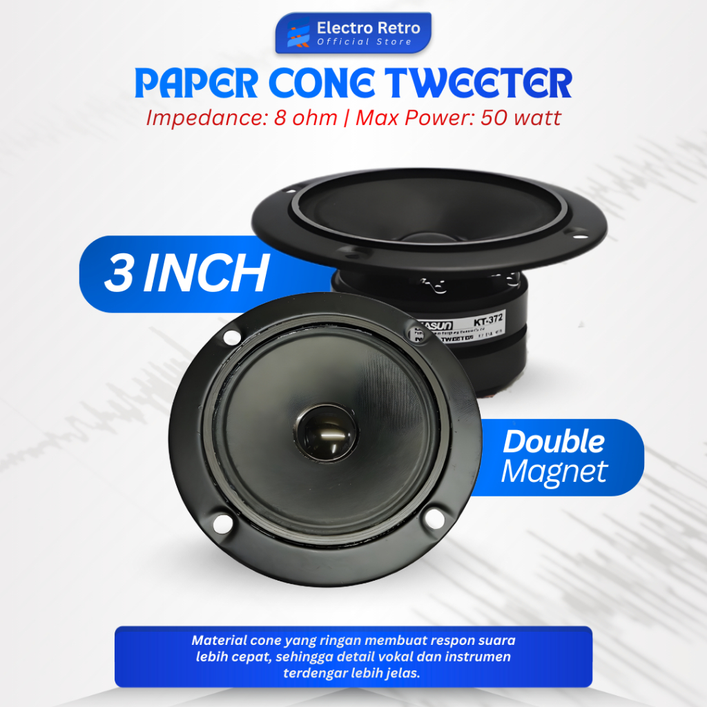 Tweeter Speaker 3 Inch 8 Ohm 50 Watt Double Magnet Tweeter 3 In Suara Jernih Tweeter Mobil 3 Inch 50