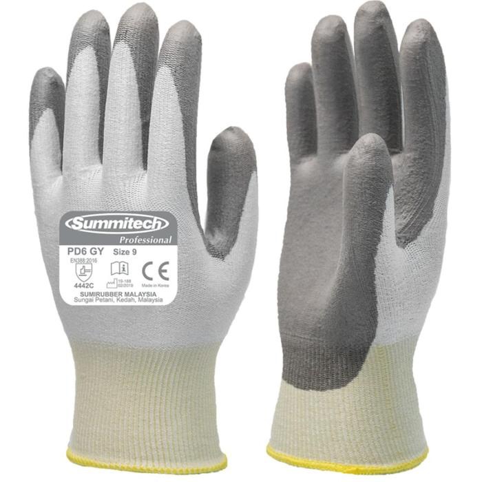 Summitech PD6 GY Sarung Tangan Safety Cut Resistance Gloves