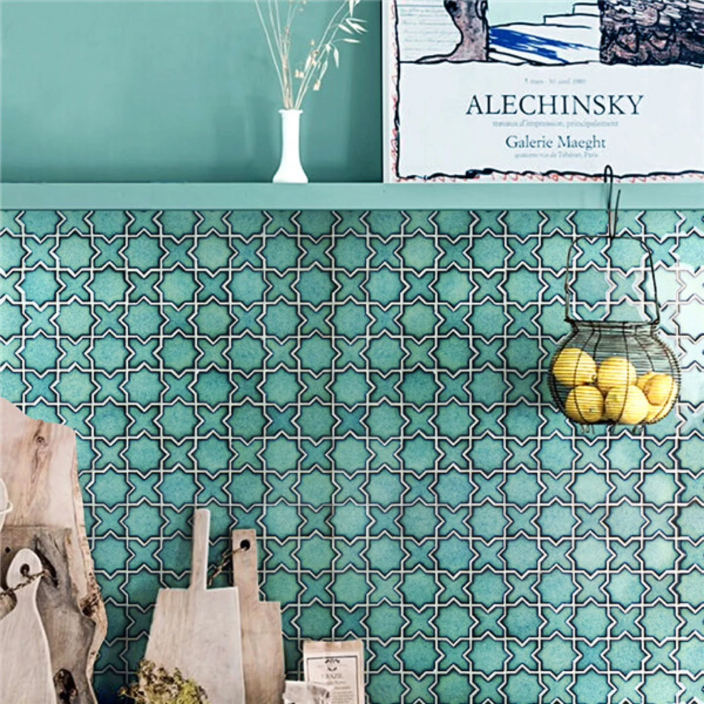 MOZZA TILE Morocco Series (PER LEMBAR) - Mosaic Mozaik Keramik Dinding Kamar Mandi Modern Mosaic Moz
