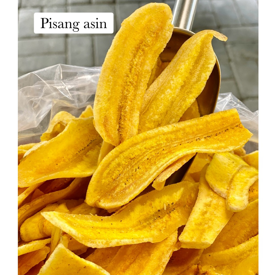 Pisang Kepok Asin 150gr Kripik Pisang Gurih Panjang dan Bulat