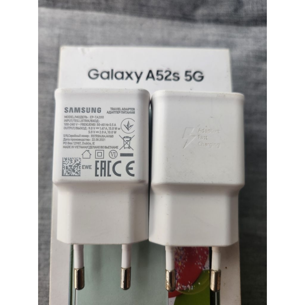 Adaptor Charger Samsung A52S 5G Original Bawaan HP – Adaptor 15W – Fast Charging