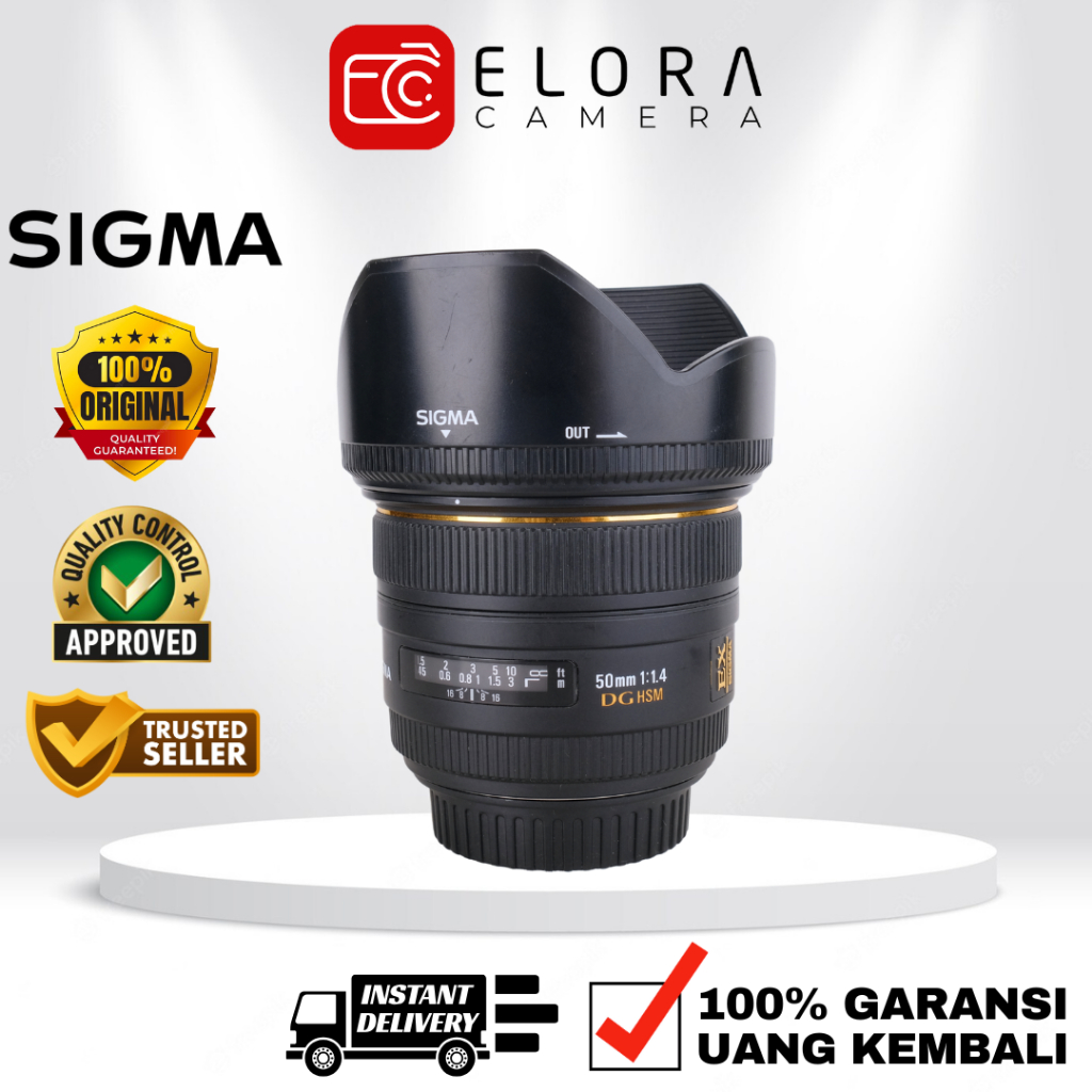 Sigma 50mm F1.4 EX DG HSM For Canon / Lensa Sigma 50 mm F 1.4 EX DG HSM For Canon