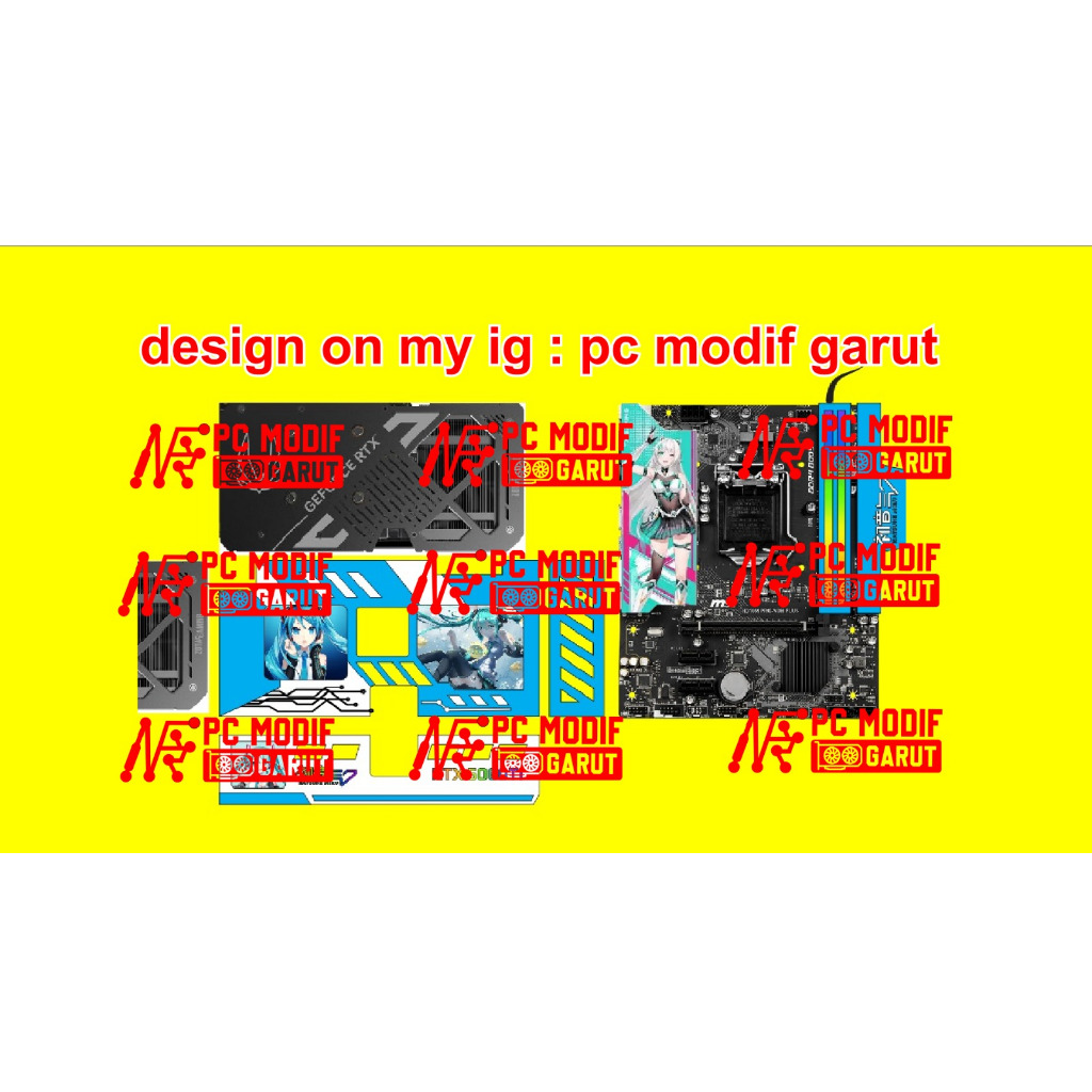 PAKET MODIFIKASI PC GAMING CUSTOM LOGO / ANIME