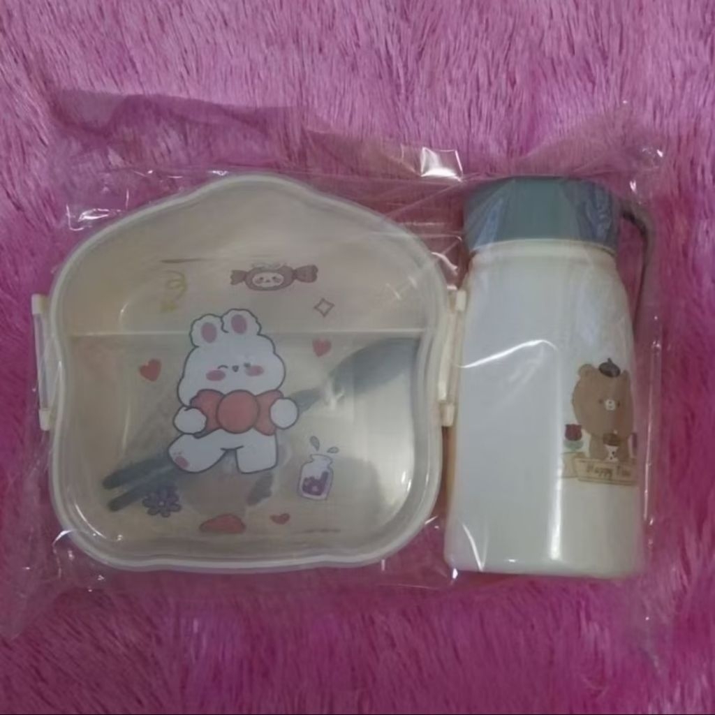 Kotak Makan Set Lunch Box & Water Bottle Mr DIY peralatan makan minum