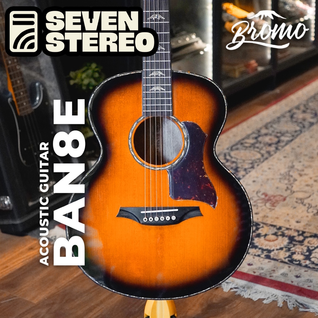 Bromo BAN8E Mini Jumbo Acoustic Electric Guitar