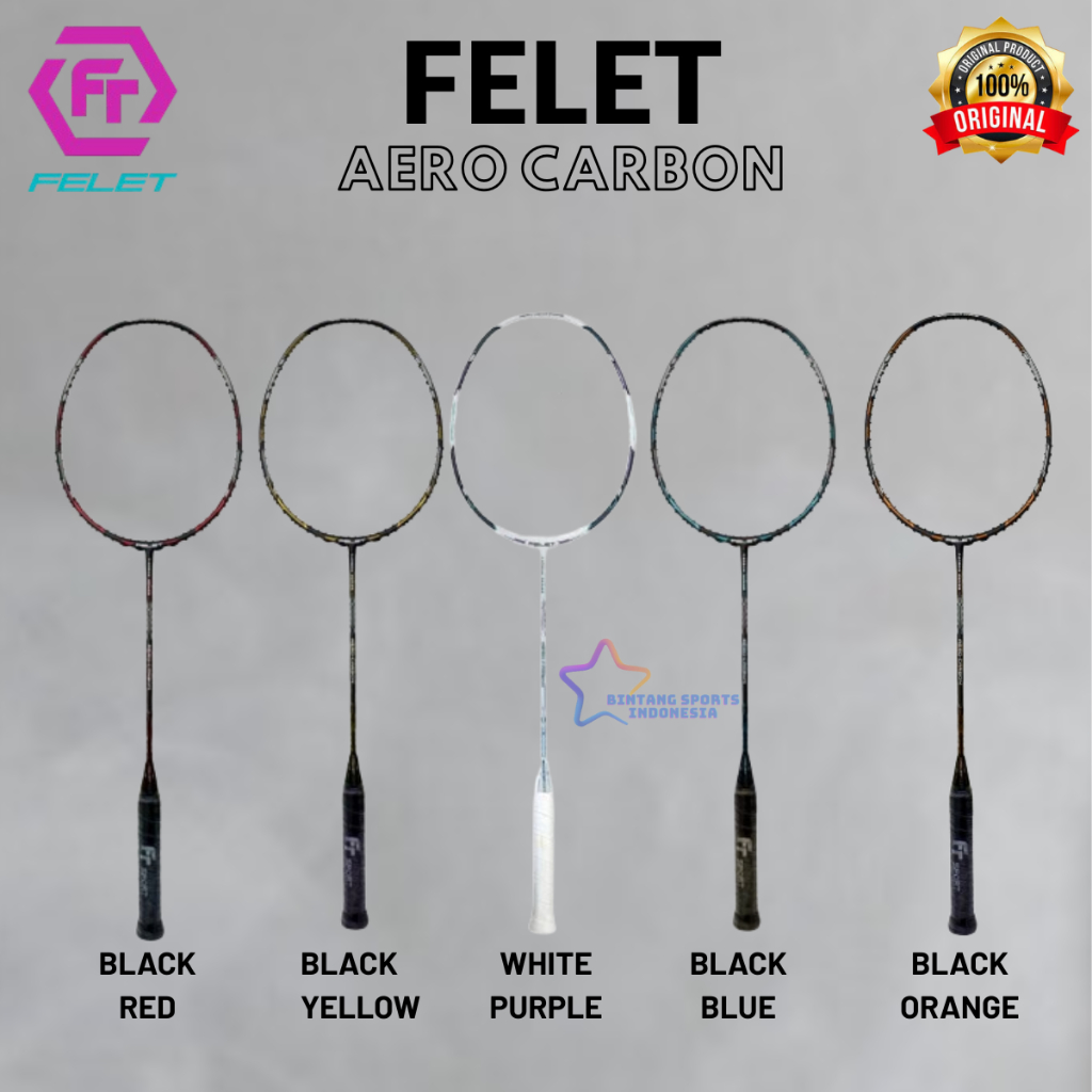 RAKET FELET BADMINTON BULUTANGKIS FELET AEROCARBON AERO CARBON ORIGINAL