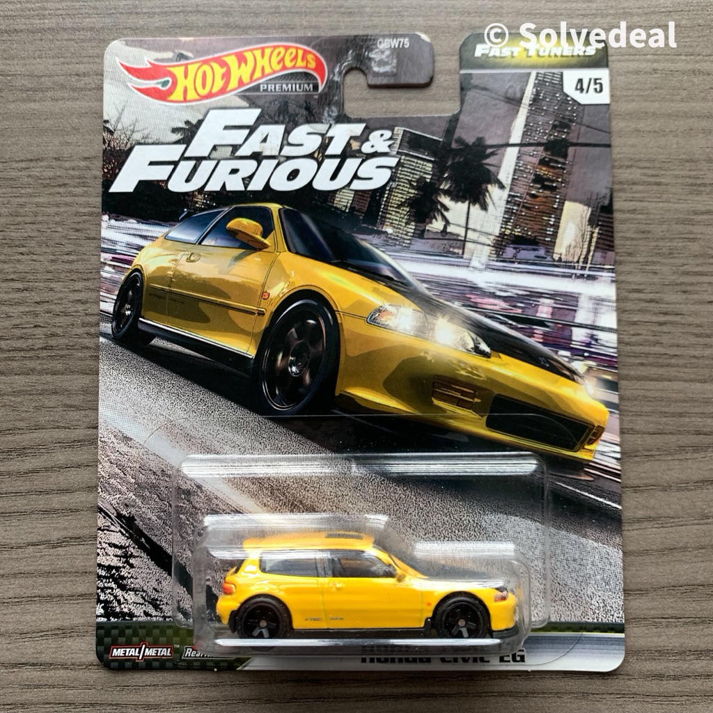 Hot Wheels Fast Furious Honda Civic EG 2020 Kuning