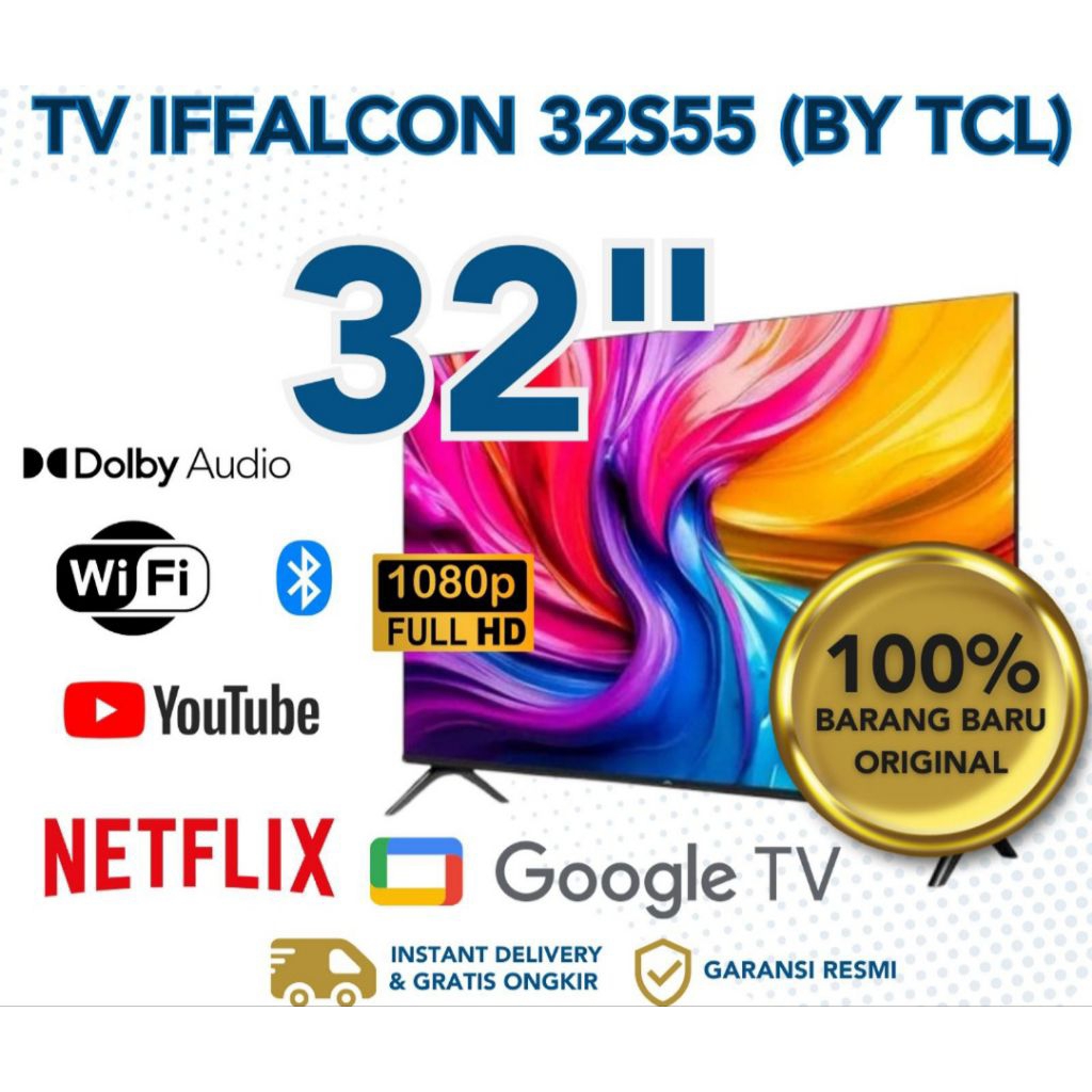 GOOGLE TV LED TCL IFFALCON 32 INCHI 32S55
