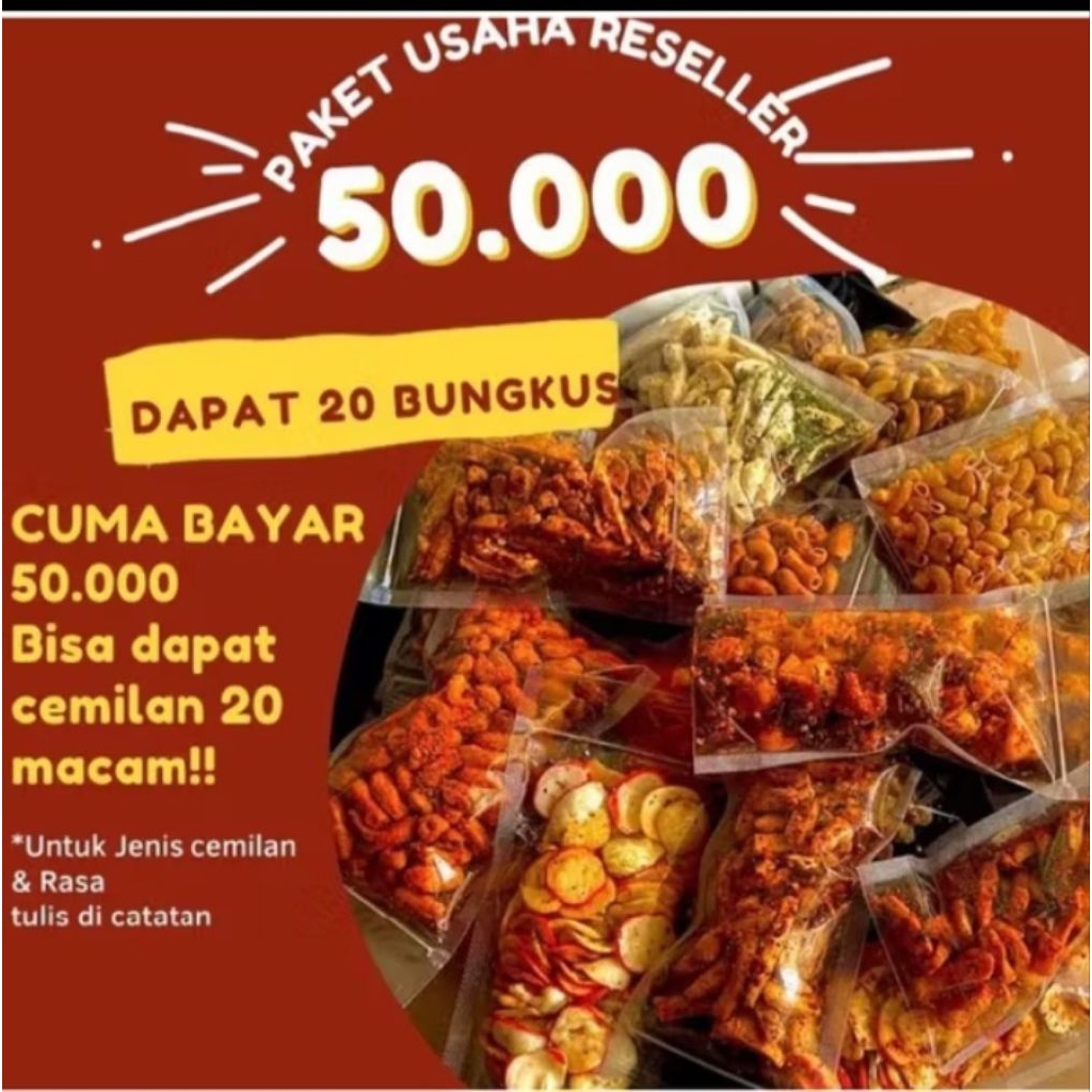 Paket Usaha 20 bungkus cemilan