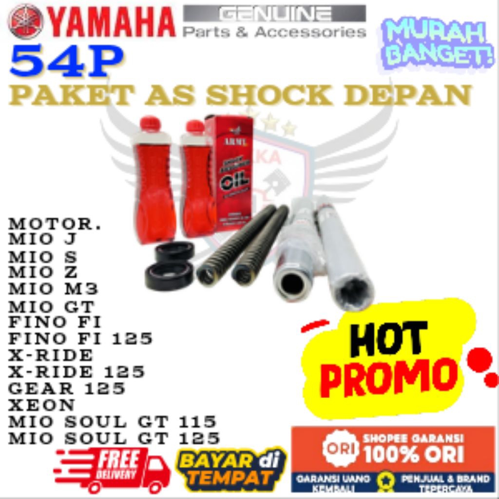 54P ORIGINAL PAKET AS SHOCK DEPAN KOMPLIT YAMAHA MIO J, PAKET AS SHOCK DEPAN YAMAHA MIO S,PAKET AS S