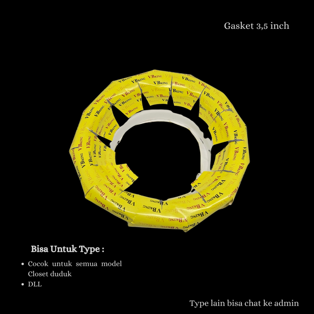 Seal Gasket + Lem Dodol Kloset Monoblok 7,5cm - gasket untuk kloset duduk