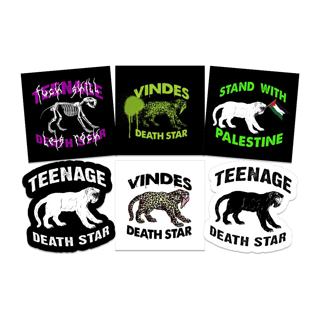 Teenage Death Star - Sticker Pack | Stiker Band | Stiker helm | Stiker Laptop Stiker Asesthetic Stik