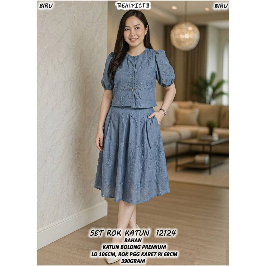 STELAN ROK KATUN BOLONG PREMIUM