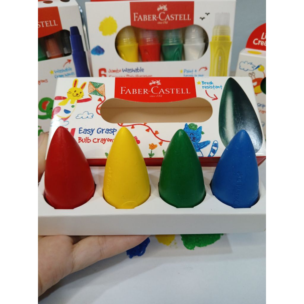 Faber-Castell Easy Grasp Bulb Crayon 4/Crayon Faber-Castell
